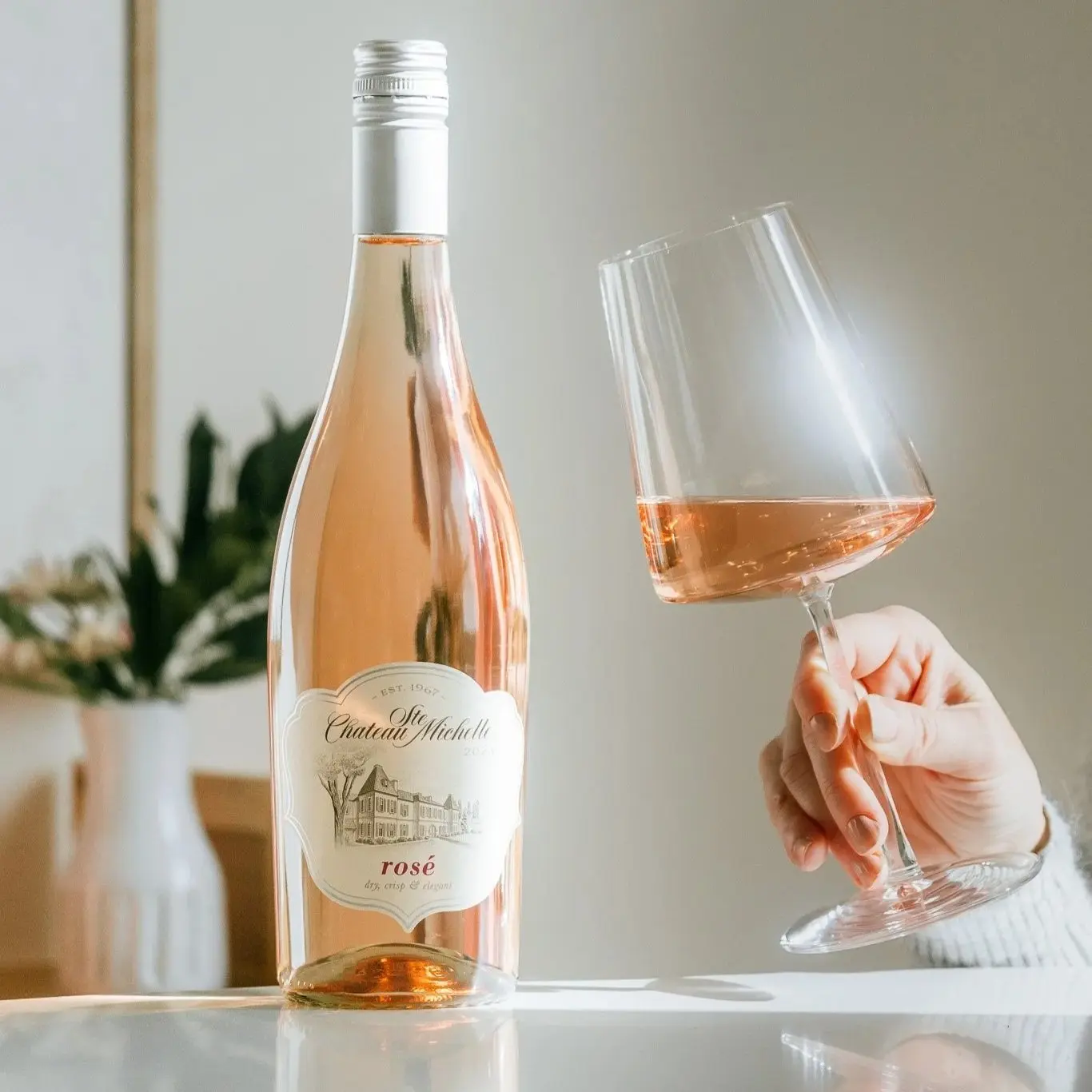 Ste. Michelle Wine Estates rosé still life